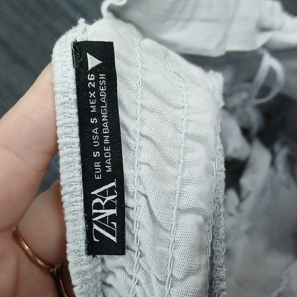 Zara Dress Long Dress Light Blue Size Small 100% Cotton - Picture 5 of 5